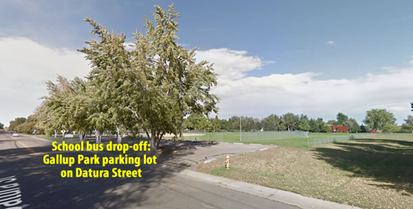 Gallup Park school bus dropoff