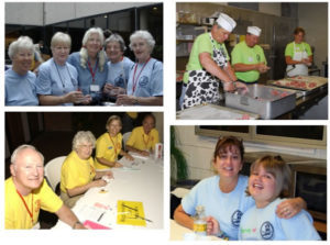 Collage of volunteers at various WWW events