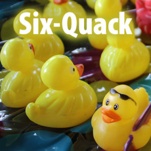 Six-pack of rubber ducks for duck race - $25